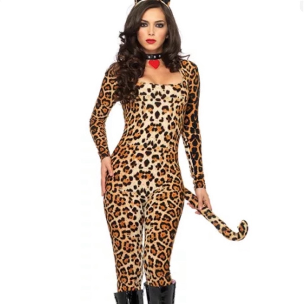 Sexy cougar costume / leopard cat costume